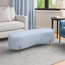 Puff Decorativo Banqueta Orgânico Feijão 138cm Bouclê Azul