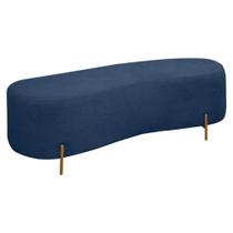 Puff Decorativo Banqueta Orgânico Feijão Curvo 138cm Bouclê