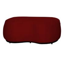 Puff Decorativo Beatriz Orgânico Crm Couro Vermelho Ms Decor