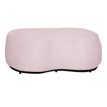 Puff Decorativo Beatriz Orgânico Crm Suede Rosa Bebê Mz Decor