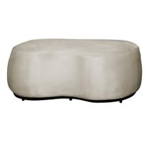 Puff Decorativo Beatriz Orgânico Crm Veludo Bege Ms Decor