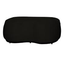 Puff Decorativo Beatriz Orgânico Crm Veludo Preto Ms Decor