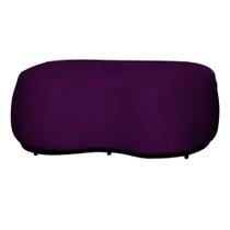 Puff Decorativo Beatriz Orgânico Crm Veludo Roxo Ms Decor