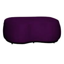 Puff Decorativo Beatriz Orgânico Crm Veludo Roxo Mz Decor