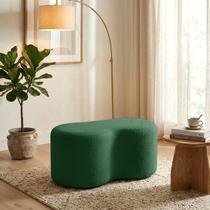 Puff Decorativo Bouclé Feijão Orgânico Design Moderno Sala Puff Decorativo Bouclé Feijão Orgânico Design Moderno Sala