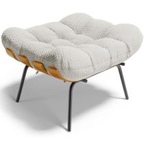 Puff Decorativo Costela L02 Bouclê Cru