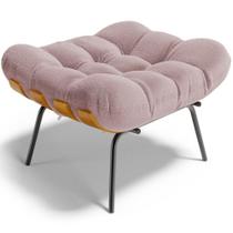 Puff Decorativo Costela L02 Bouclê Rosê - Lyam Decor Puff Decorativo Costela L02 Bouclê Rosê - Lyam Decor