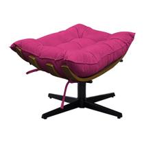 Puff Decorativo Costela MR01 Base Giratória Suede - Doce Sonho Móveis Puff Decorativo Costela MR01 Base Giratória Suede - Doce Sonho Móveis