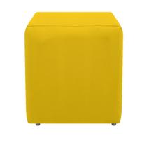 Puff Decorativo Dado Sala de Estar Recepção Quarto Corano Amarelo