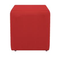 Puff Decorativo Dado Sala de Estar Recepção Quarto Corano Vermelho