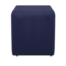 Puff Decorativo Dado Sintético Azul Marinho - ADJ DECOR