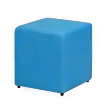 Puff Decorativo Dado Suede Azul Turquesa - Dominic Decor