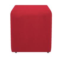 Puff Decorativo Dado Suede Vermelho - ADJ Decor