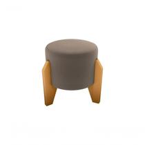 Puff Decorativo Descanso Luxo Orginal Premium Veludo Capuccino Matrix