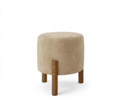 Puff decorativo egito para sala e quarto suede areia Puff decorativo egito para sala e quarto suede areia