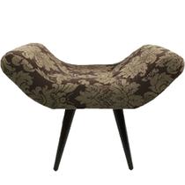Puff Decorativo Elegance 82 Marrom com Bege Puff Decorativo Elegance 82 Marrom com Bege