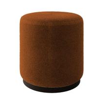 Puff Decorativo Estofado Estilo Industrial Alasca Bouclé Terracota - Online Confort