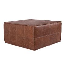 Puff Decorativo Freddie 80x80 Couro Mel G34 - Gran Belo Puff Decorativo Freddie 80x80 Couro Mel G34 - Gran Belo