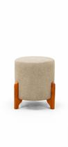 Puff decorativo gold para sala e quarto bege