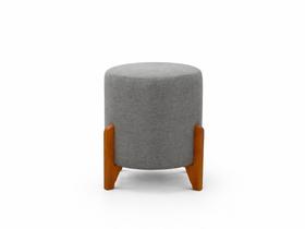 Puff decorativo gold para sala e quarto cinza