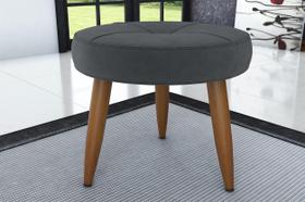 Puff Decorativo Havana Veludo Cinza E425 - Matrix