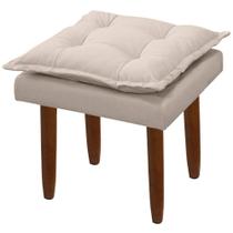 Puff Decorativo Heloíse Veludo Bege Puff Decorativo Heloíse Veludo Bege