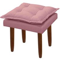 Puff Decorativo Heloíse Veludo Rosê Puff Decorativo Heloíse Veludo Rosê