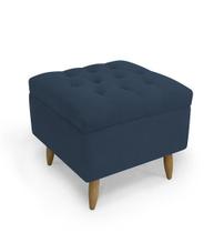 Puff Decorativo Isis Suede Azul Royal - Casa & Estofados