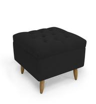Puff Decorativo Isis Suede Preto - Casa & Estofados Puff Decorativo Isis Suede Preto - Casa & Estofados