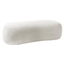 Puff Decorativo Itália 100cm Sala Escritorio Luxo Bouclé - Amarena Móveis Puff Decorativo Itália 100cm Sala Escritorio Luxo Bouclé - Amarena Móveis