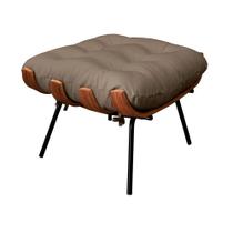 Puff Decorativo Laura 65cm Couro Avelã - Sallar Home