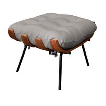 Puff Decorativo Laura 65cm Couro Off White - Sallar Home