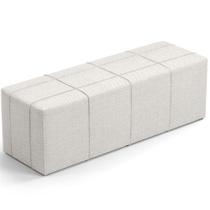 Puff Decorativo Living 140 Cm Roma W01 Linho Champagne - Lyam Puff Decorativo Living 140 Cm Roma W01 Linho Champagne - Lyam