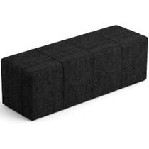 Puff Decorativo Living 140 Cm Roma W01 Linho Chumbo - Lyam Puff Decorativo Living 140 Cm Roma W01 Linho Chumbo - Lyam