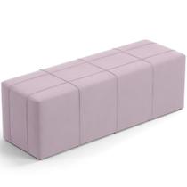 Puff Decorativo Living 140 Cm Roma W01 Suede Rosê - Lyam Puff Decorativo Living 140 Cm Roma W01 Suede Rosê - Lyam