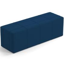 Puff Decorativo Living 160cm Roma W01 Suede Azul Marinho - Lyam Puff Decorativo Living 160cm Roma W01 Suede Azul Marinho - Lyam
