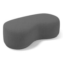Puff Decorativo Living Aisha Orgânico 02 Lugares Bouclê Cinza Escuro - Desk Design Puff Decorativo Living Aisha Orgânico 02 Lugares Bouclê Cinza Escuro - Desk Design