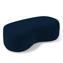 Puff Decorativo Living Aisha Orgânico 02 Lugares Veludo Azul Marinho - Abmaza Puff Decorativo Living Aisha Orgânico 02 Lugares Veludo Azul Marinho - Abmaza