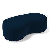 Puff Decorativo Living Aisha Orgânico 02 Lugares Veludo Azul Marinho - Desk Design