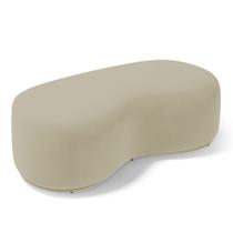 Puff Decorativo Living Aisha Orgânico 02 Lugares Veludo Bege - Desk Design Puff Decorativo Living Aisha Orgânico 02 Lugares Veludo Bege - Desk Design
