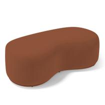 Puff Decorativo Living Aisha Orgânico 02 Lugares Veludo Terracota - Abmaza