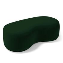 Puff Decorativo Living Aisha Orgânico 02 Lugares Veludo Verde Escuro - Abmaza