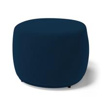Puff Decorativo Living Aisha Orgânico Veludo Azul Marinho - Abmaza Puff Decorativo Living Aisha Orgânico Veludo Azul Marinho - Abmaza