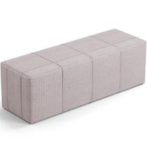 Puff Decorativo Living Sala de Estar 140 cm Roma W01 Linho Bege -Lyam Puff Decorativo Living Sala de Estar 140 cm Roma W01 Linho Bege -Lyam