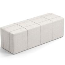 Puff Decorativo Living Sala de Estar 140 cm Roma W01 Linho Champagne - Lyam Puff Decorativo Living Sala de Estar 140 cm Roma W01 Linho Champagne - Lyam
