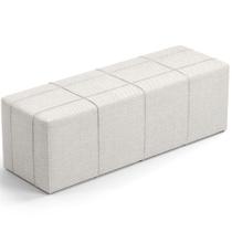 Puff Decorativo Living Sala de Estar 140 cm Roma W01 Linho Champagne -Lyam Puff Decorativo Living Sala de Estar 140 cm Roma W01 Linho Champagne -Lyam