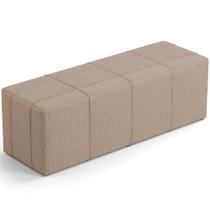 Puff Decorativo Living Sala de Estar 160 cm Roma W01 Linho Bege Escuro - Lyam Puff Decorativo Living Sala de Estar 160 cm Roma W01 Linho Bege Escuro - Lyam