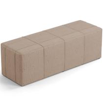 Puff Decorativo Living Sala de Estar 160 cm Roma W01 Linho Bege Escuro -Lyam Puff Decorativo Living Sala de Estar 160 cm Roma W01 Linho Bege Escuro -Lyam