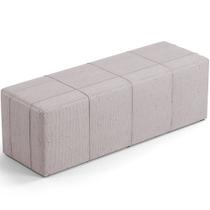 Puff Decorativo Living Sala de Estar 160 cm Roma W01 Linho Bege - Lyam Puff Decorativo Living Sala de Estar 160 cm Roma W01 Linho Bege - Lyam