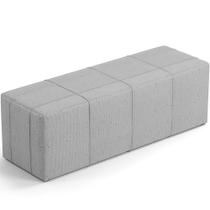 Puff Decorativo Living Sala de Estar 160 cm Roma W01 Linho Cinza - Lyam